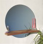 Hanah Home Conjunto de Espejo y Estante SUNSET Nogal